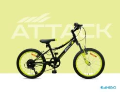 AMIGO Attack-S7 20 Inch 28 Cm Boys 6SP Rim Brakes Black/Yellow -Bicycle Promotion Shop amigo attack 20 inch 28 cm jongens 6v v brake zwart geel 7 310787 20200320112642