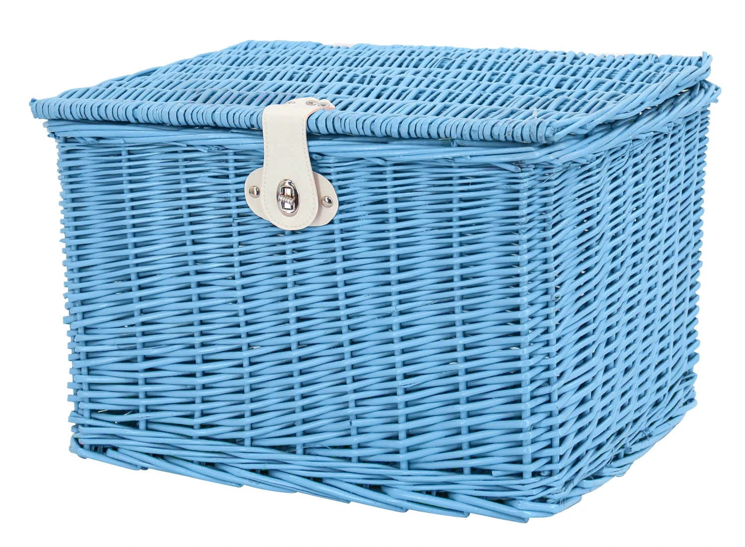 AMIGO Bicycle Basket Willow Front 46.5 Litres Light Blue