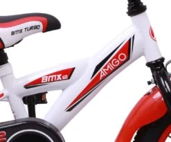 AMIGO BMX Turbo 12 Inch Boys Coaster Brake White 12 AMIGO BMX Turbo 12 Inch Boys Coaster Brake White -Bicycle Promotion Shop amigo bmx turbo 12 inch 19 cm jongens terugtraprem wit 3 310736 20190903105537