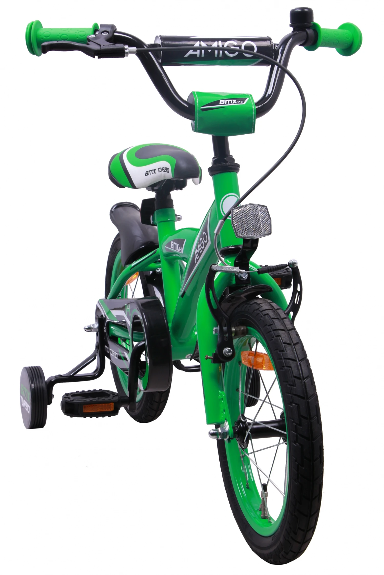 AMIGO BMX Turbo 14 Inch Boys Coaster Brake Green - Image 2