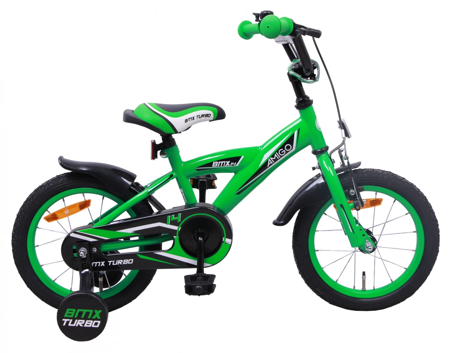 AMIGO BMX Turbo 14 Inch Boys Coaster Brake Green