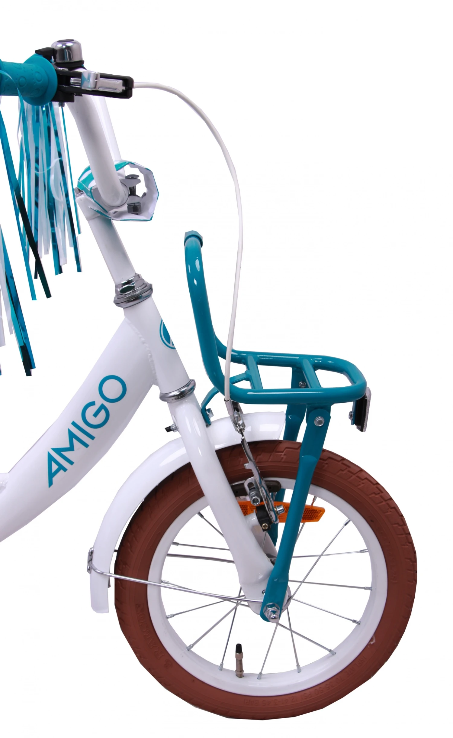 AMIGO Dots 12 Inch Girls Coaster Brake White - Image 4