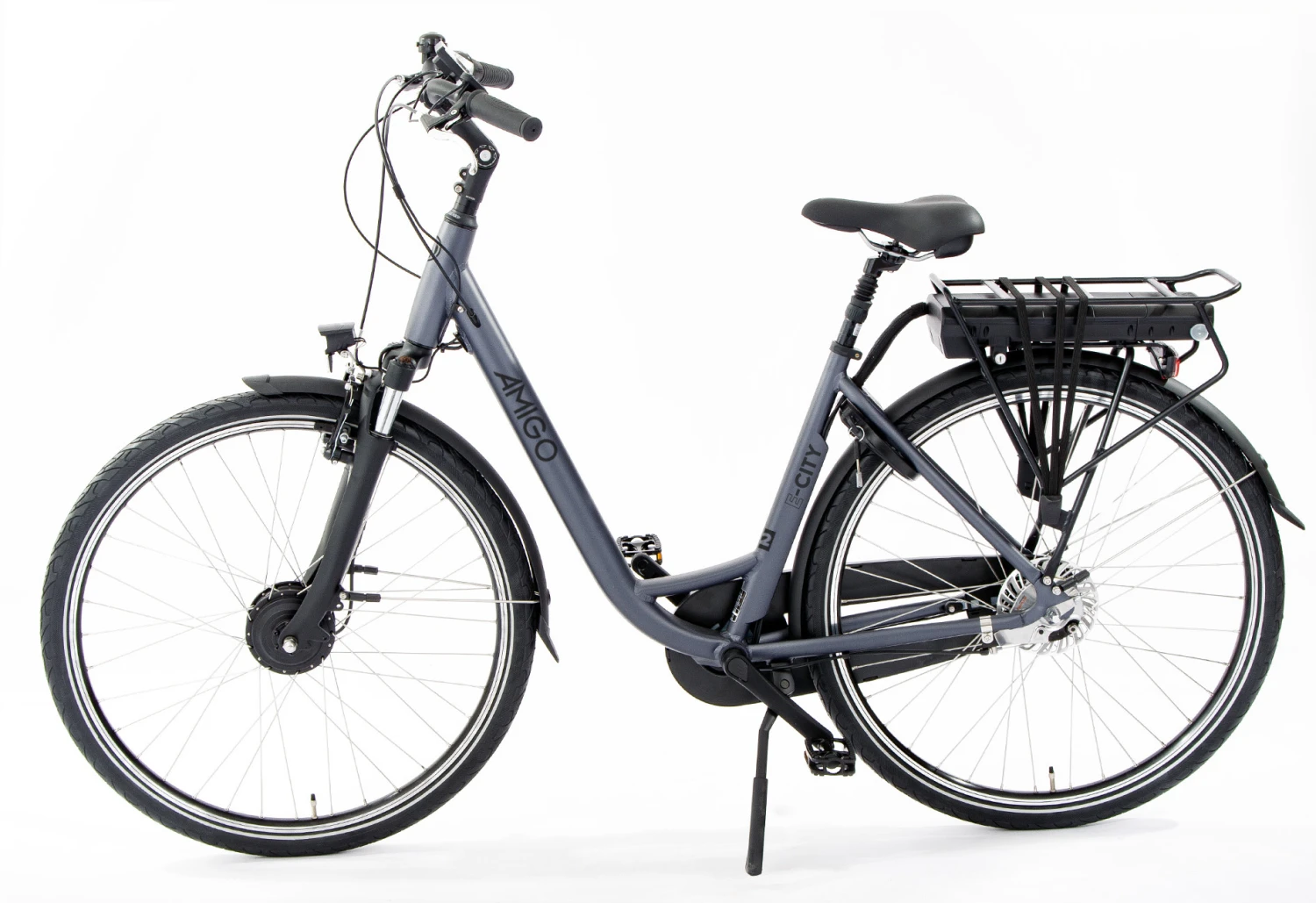 AMIGO E-City S2 28 Inch Women 7SP Roller Brakes Matte Grey - Image 2