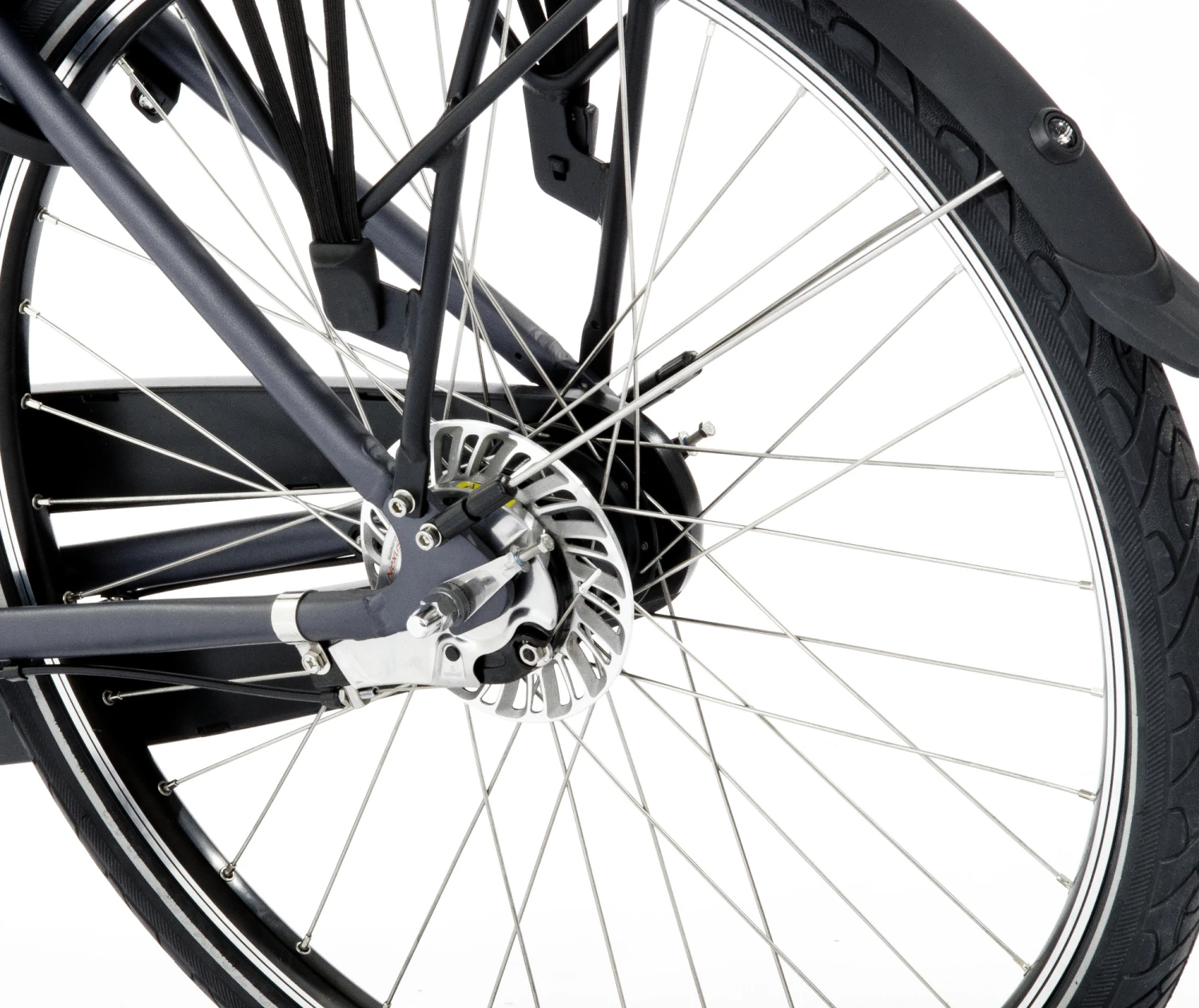 AMIGO E-City S2 28 Inch Women 7SP Roller Brakes Matte Grey - Image 9