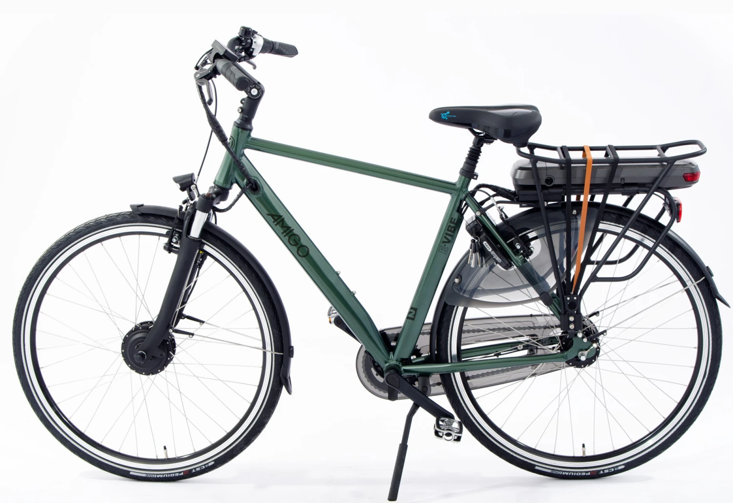 AMIGO E-Vibe S2+ 28 Inch Men 7SP Rim Brakes Dark Green - Image 2