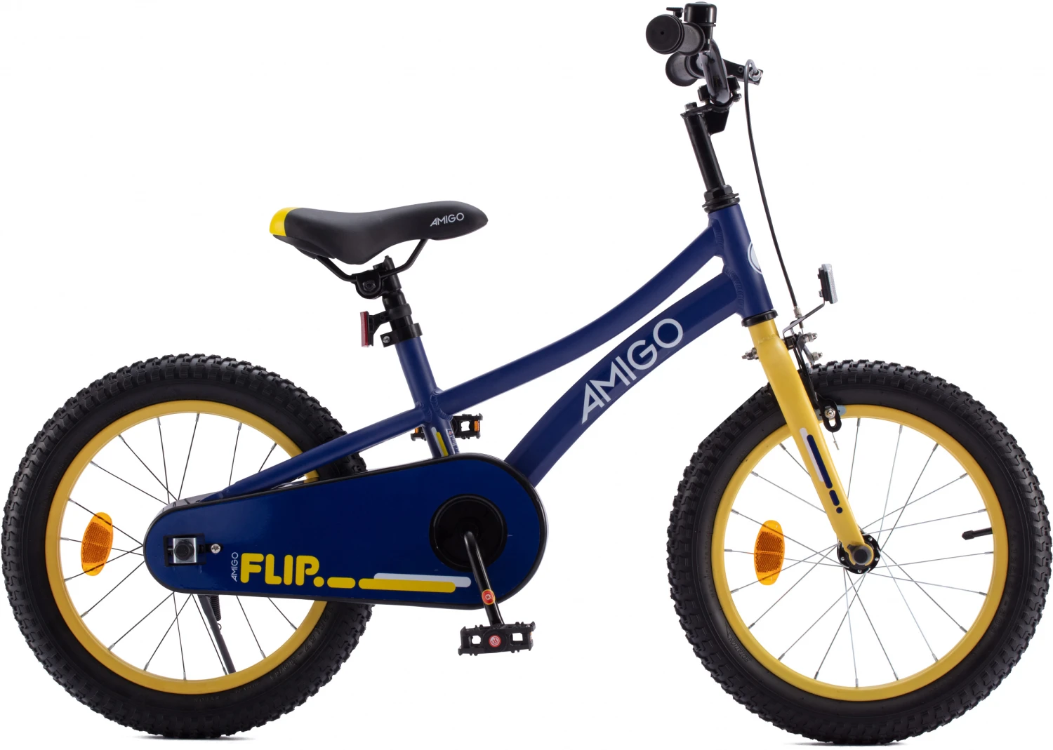 AMIGO Flip 18 Inch 26.5 Cm Boys Coaster Brake Dark Blue/Yellow 1 AMIGO Flip 18 Inch 26.5 Cm Boys Coaster Brake Dark Blue/Yellow