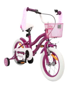AMIGO Flower 14 Inch 22 Cm Girls Coaster Brake Purple -Bicycle Promotion Shop amigo flower 14 inch 22 cm meisjes terugtraprem bordeaux 2 342621 20200507135946