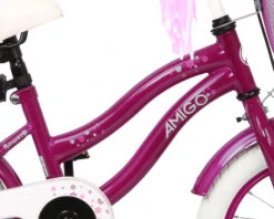 AMIGO Flower 14 Inch 22 Cm Girls Coaster Brake Purple -Bicycle Promotion Shop amigo flower 14 inch 22 cm meisjes terugtraprem bordeaux 3 342621 20200507140349