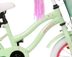 AMIGO Flower 14 Inch 22 Cm Girls Coaster Brake Green -Bicycle Promotion Shop amigo flower 14 inch 22 cm meisjes terugtraprem groen 3 342624 20200306131429