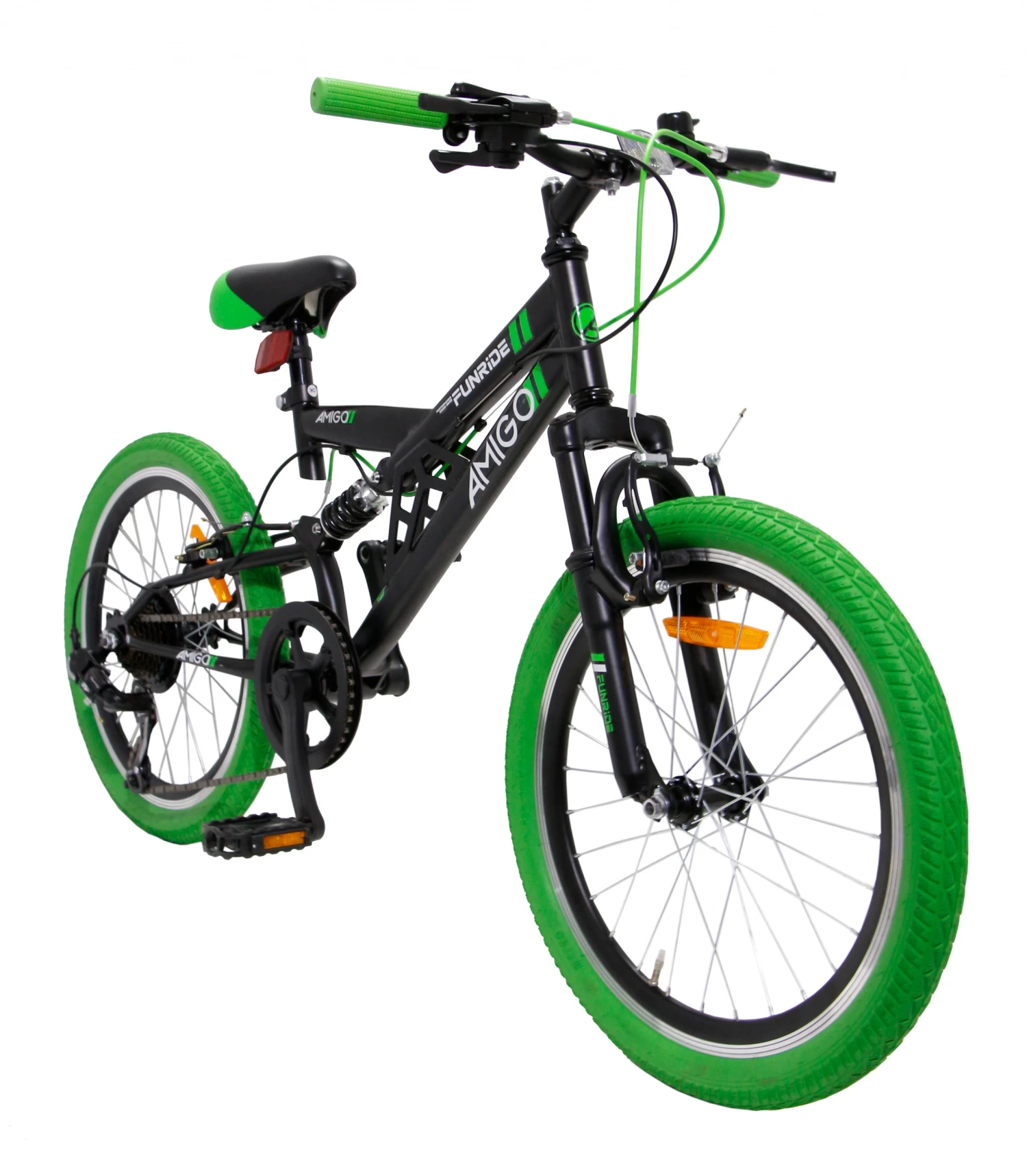 AMIGO Fun Ride 20 Inch 33 Cm Junior 7SP Rim Brakes Black/Green - Image 2