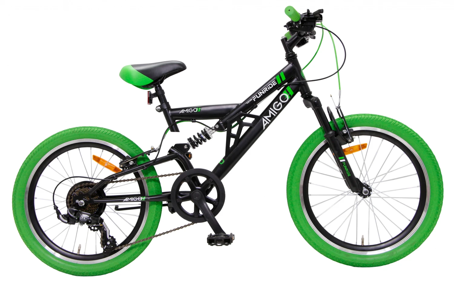 AMIGO Fun Ride 20 Inch 33 Cm Junior 7SP Rim Brakes Black/Green