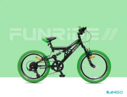 AMIGO Fun Ride 20 Inch 33 Cm Junior 7SP Rim Brakes Black/Green -Bicycle Promotion Shop amigo fun ride 20 inch 33 cm junior 7v v brakes zwart groen 8 452833 20201023134238