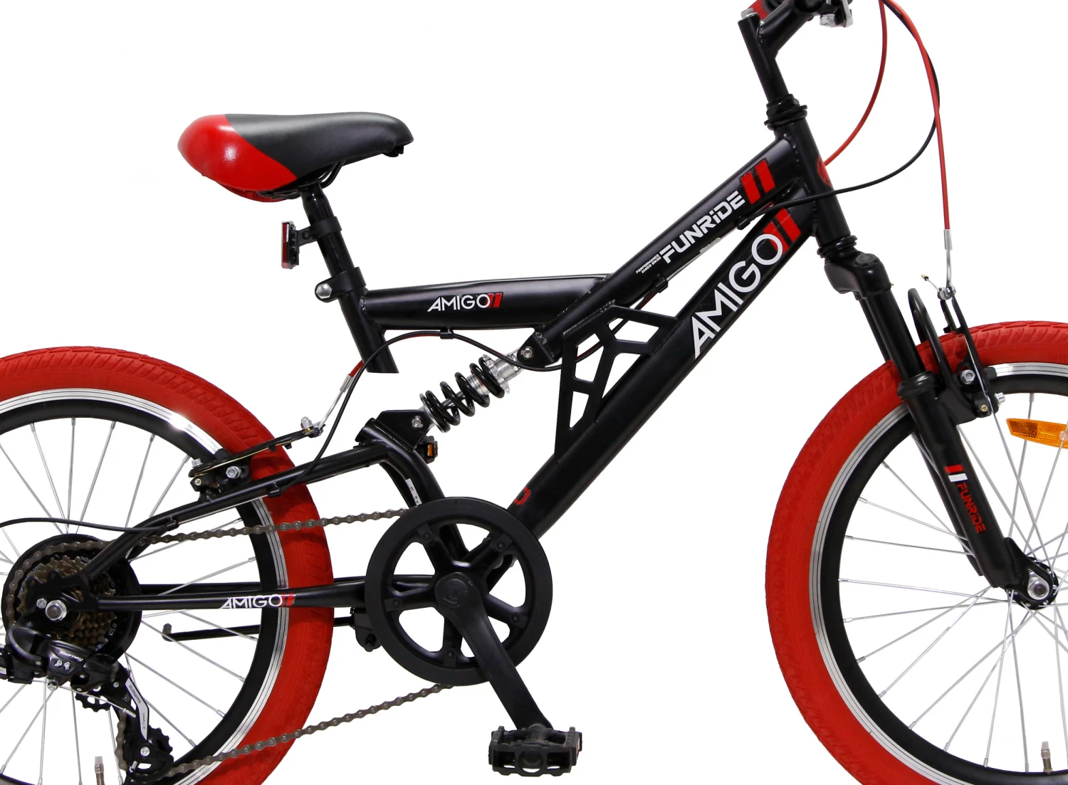 AMIGO Fun Ride 20 Inch 33 Cm Junior 7SP Rim Brakes Black/Red - Image 3