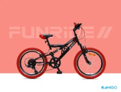 AMIGO Fun Ride 20 Inch 33 Cm Junior 7SP Rim Brakes Black/Red -Bicycle Promotion Shop amigo fun ride 20 inch 33 cm junior 7v v brakes zwart rood 8 454808 20201023134152