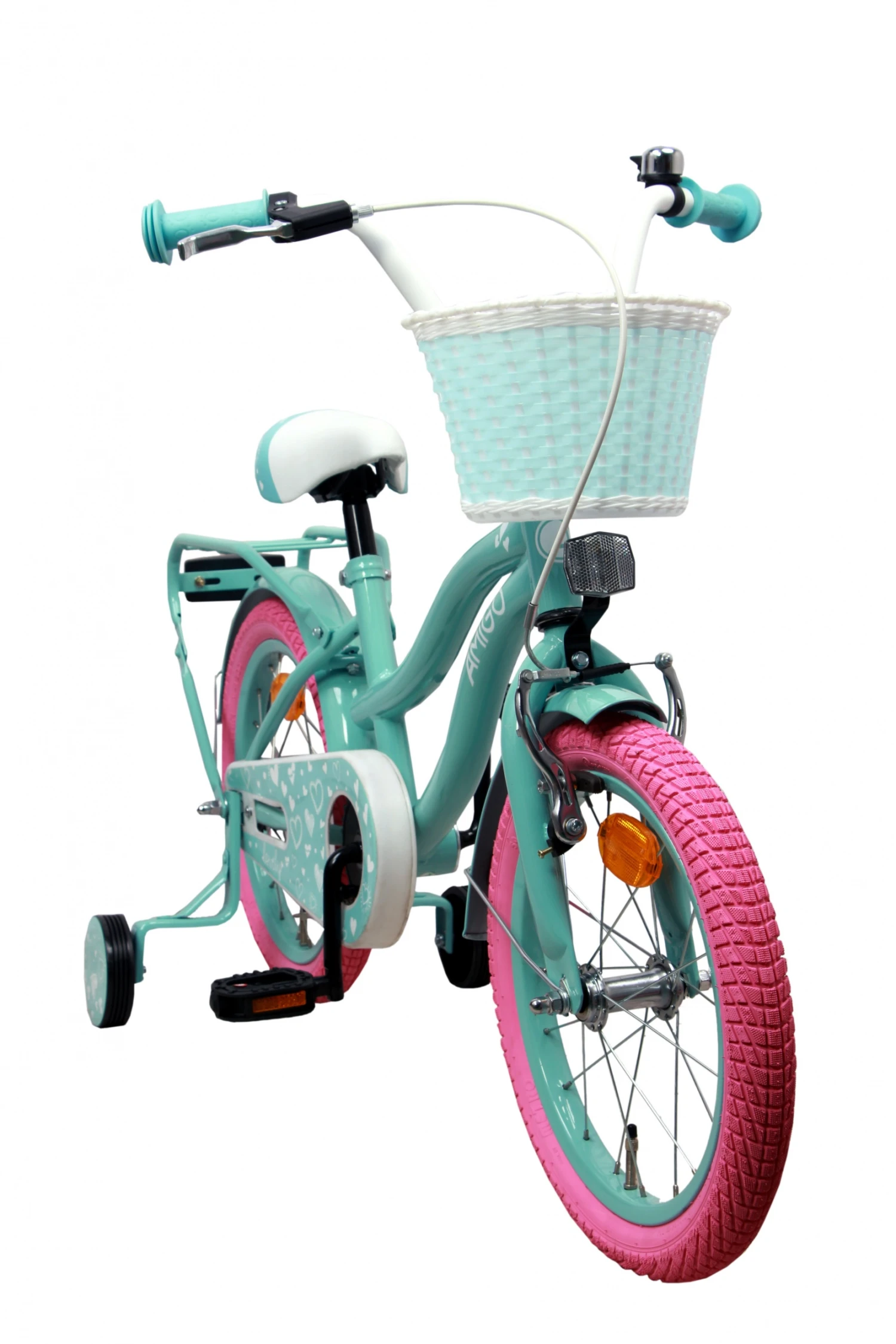 AMIGO Lovely-S12 12 Inch 22 Cm Girls Coaster Brake Turquoise - Image 2
