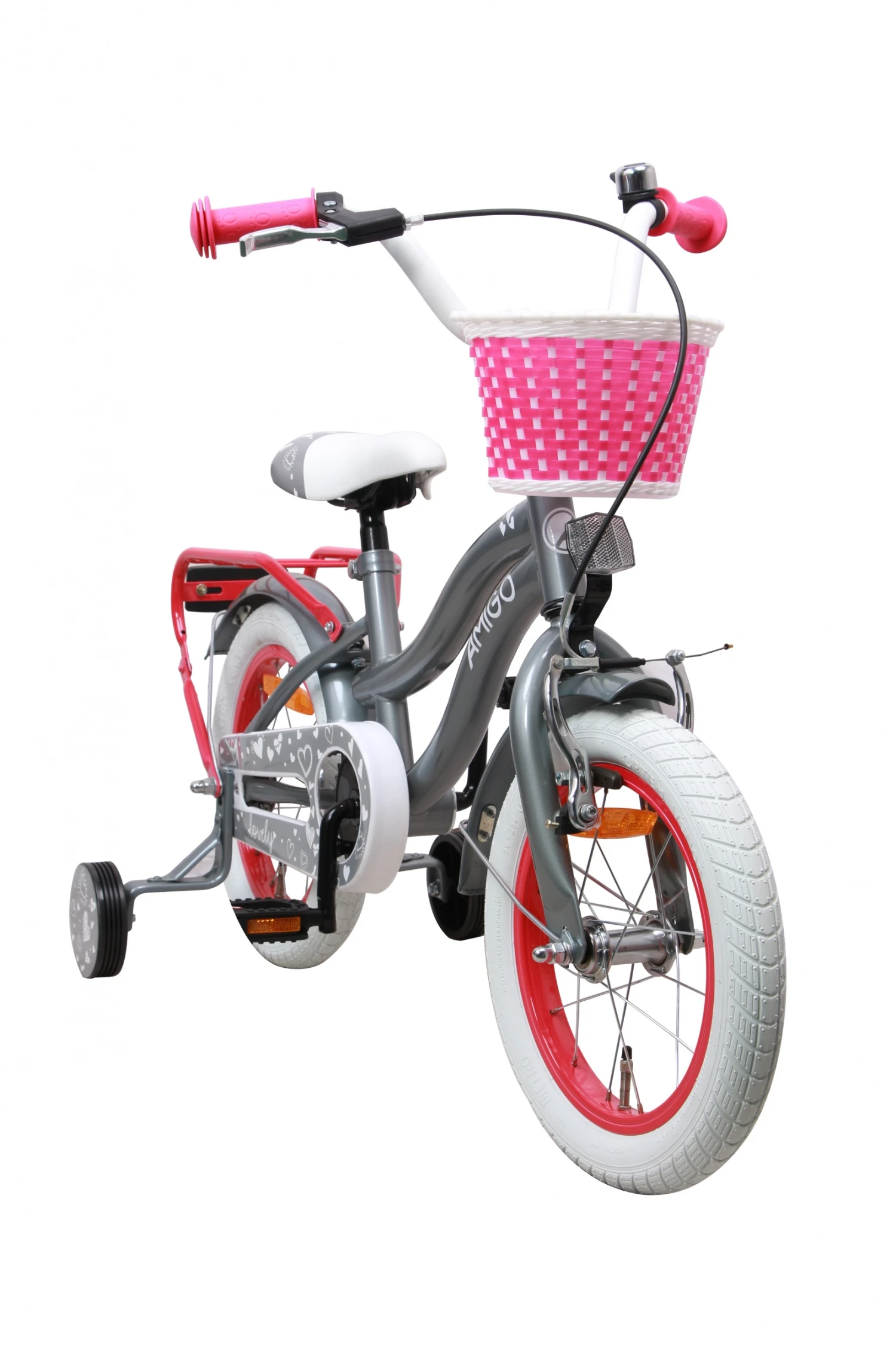 AMIGO Lovely 14 Inch 23 Cm Girls Coaster Brake Grey 2 AMIGO Lovely 14 Inch 23 Cm Girls Coaster Brake Grey - Image 2