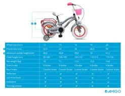 AMIGO Lovely 14 Inch 23 Cm Girls Coaster Brake Grey 18 AMIGO Lovely 14 Inch 23 Cm Girls Coaster Brake Grey -Bicycle Promotion Shop amigo lovely 14 inch 23 cm meisjes terugtraprem grijs 9 342592 20200220111213