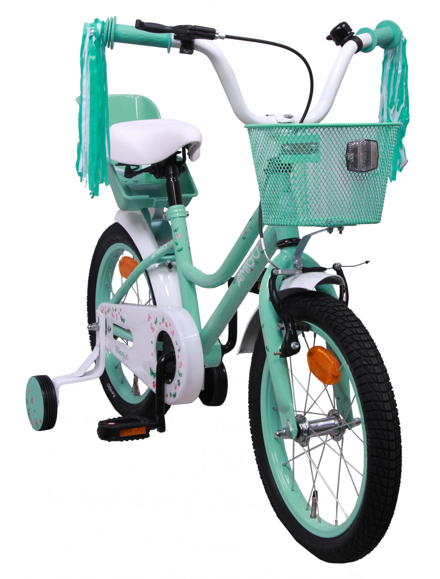 AMIGO Magic 16 Inch Girls Coaster Brake Turquoise - Image 2