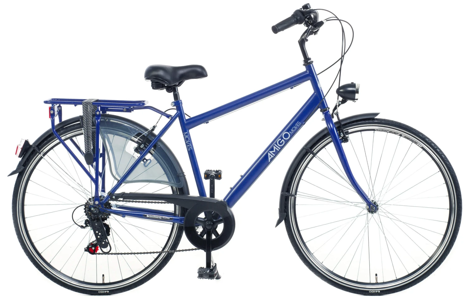 AMIGO Moves 28 Inch 50 Cm Men 6SP Rim Brakes Matte Blue
