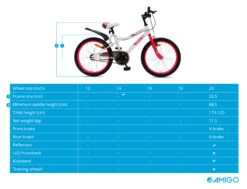 AMIGO Rockstar 20 Inch 32 Cm Girls Rim Brakes White -Bicycle Promotion Shop amigo rockstar 20 inch 32 cm meisjes v brakes wit 9 480089 20201023135013
