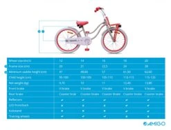 AMIGO Superstar 18 Inch Girls Coaster Brake Cream 16 AMIGO Superstar 18 Inch Girls Coaster Brake Cream -Bicycle Promotion Shop amigo superstar 18 inch 24 cm meisjes terugtraprem creme 9 310830 20200220113347