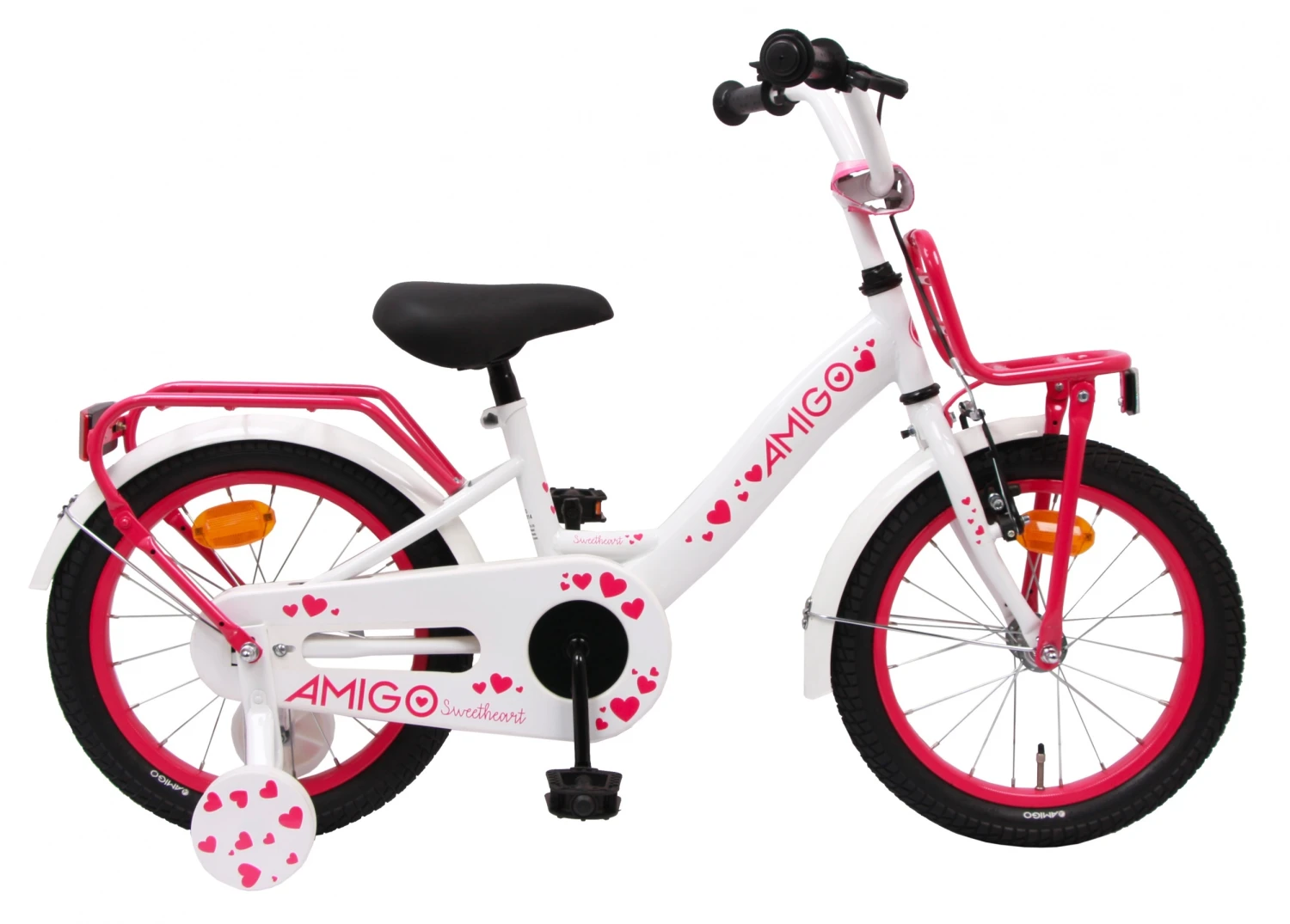 AMIGO Sweetheart 16 Inch Girls Coaster Brake White