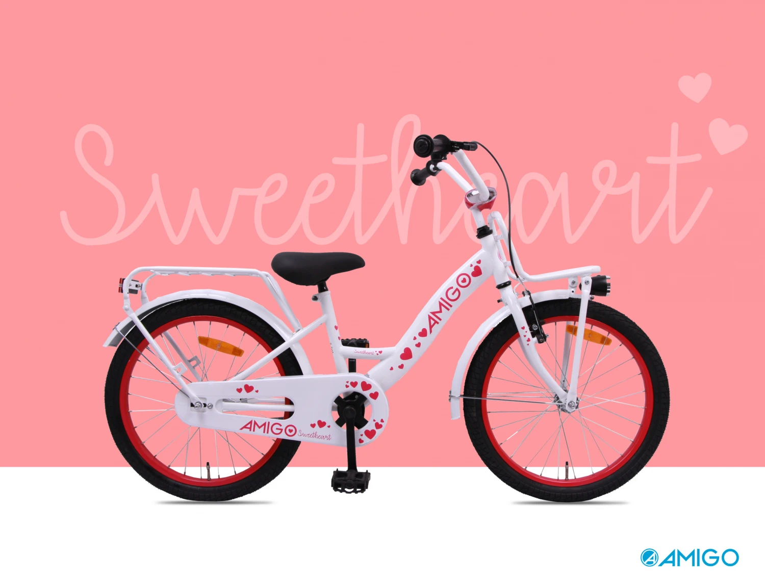 AMIGO Sweetheart 18 Inch Girls Coaster Brake White - Image 7