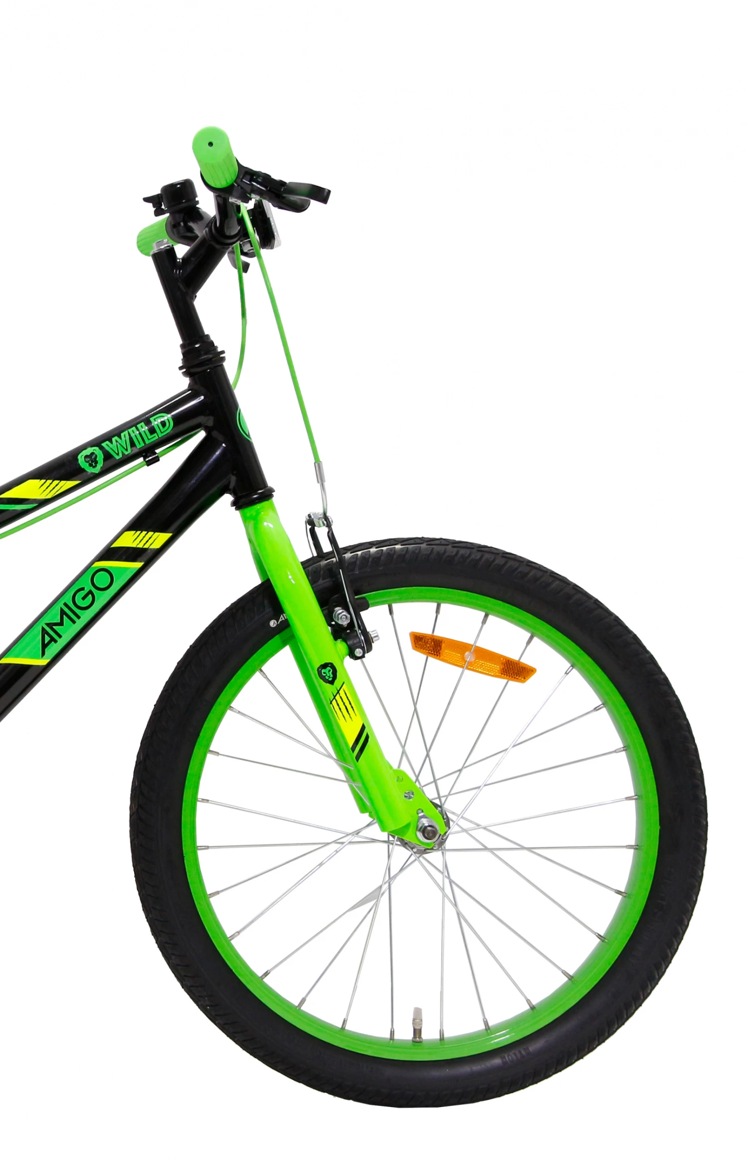 AMIGO Wild 20 Inch 32 Cm Junior Rim Brakes Black/Green - Image 3