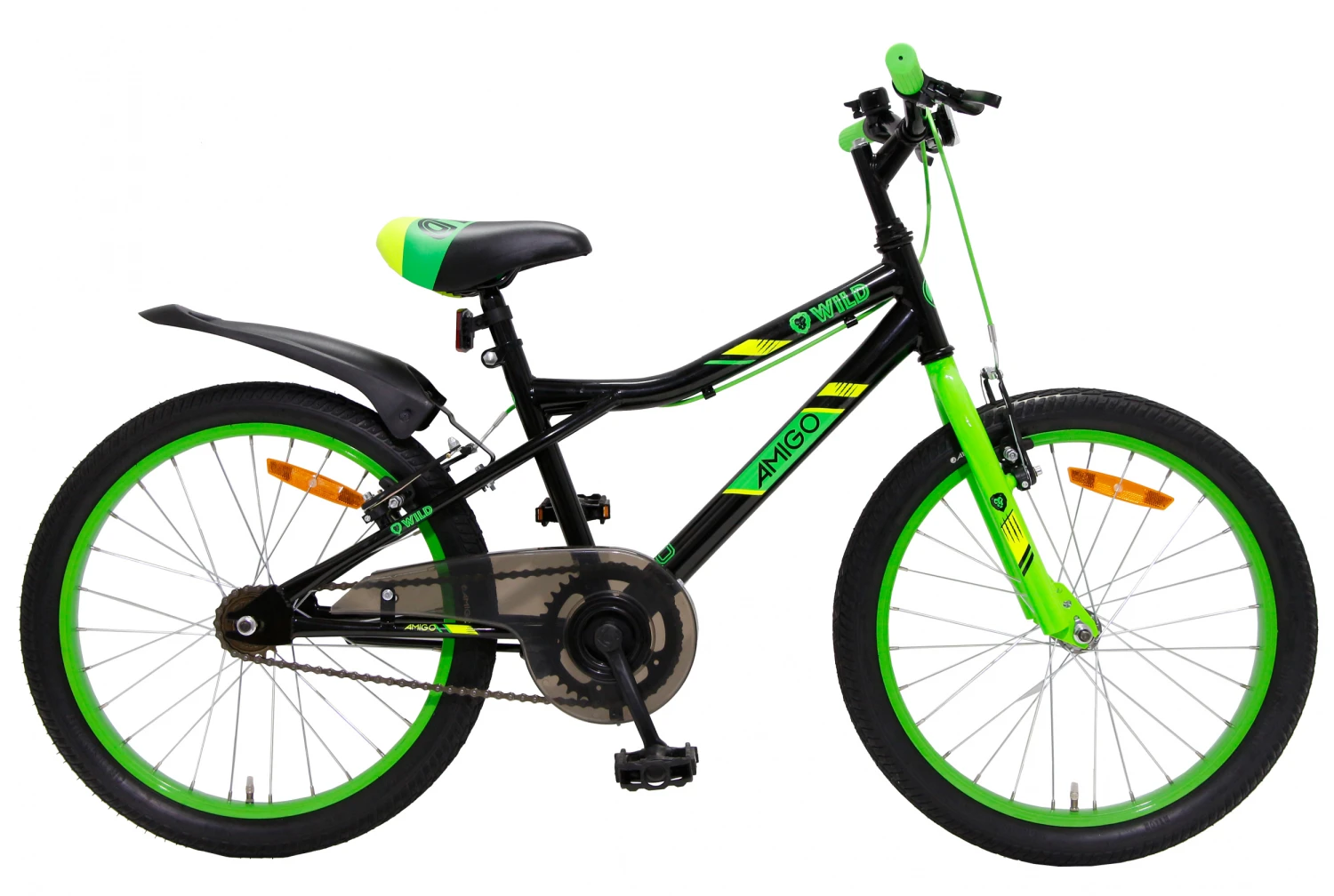 AMIGO Wild 20 Inch 32 Cm Junior Rim Brakes Black/Green