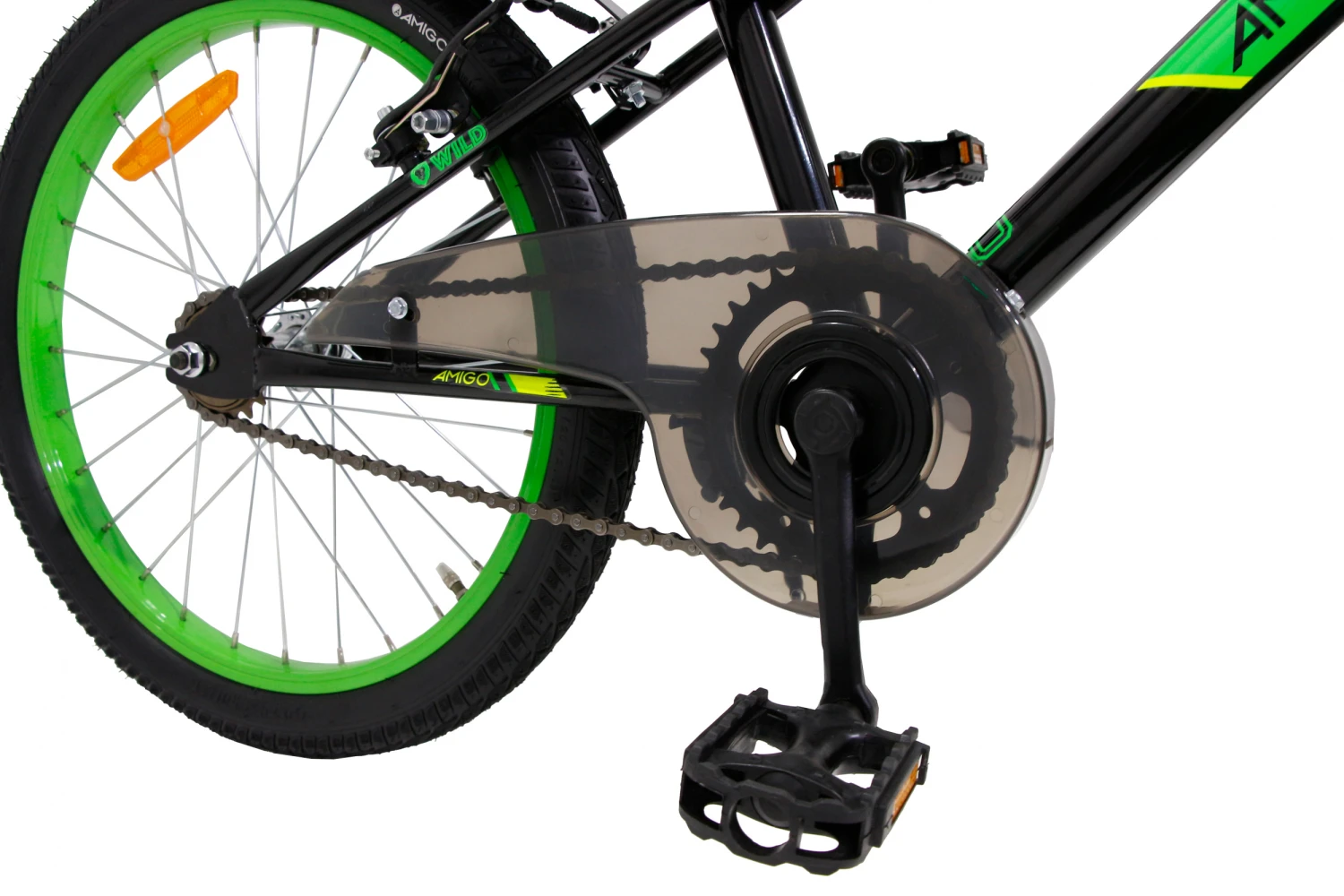 AMIGO Wild 20 Inch 32 Cm Junior Rim Brakes Black/Green - Image 7