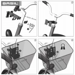 Basil Bicycle Basket Bremen For 24 Litres Black - 10218 -Bicycle Promotion Shop basil fietsmand bremen staal zwart 10218 3 42274