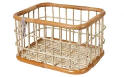Basil Bike Basket Green Life 30 Liters Rattan Natural / Brown