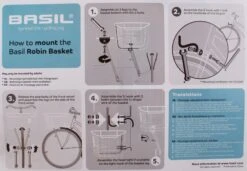Basil Bicycle Basket For Robin 27 Liters Silver (11219) -Bicycle Promotion Shop basil fietsmand voor robin 27 liter zilver 11219 2 166960