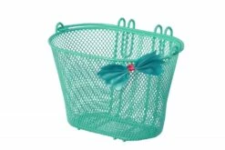 Basil Children's Bicycle Basket Jasmin Bow-Tie 10 Liter Mint Green - 30132
