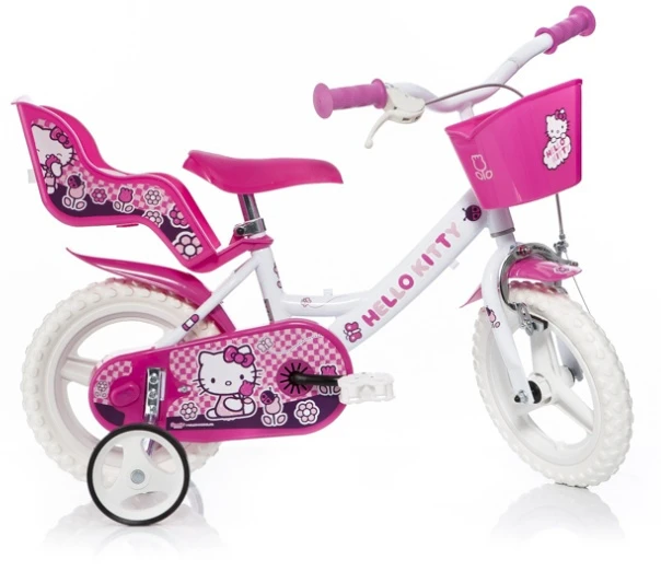 Dino Hello Kitty 12 Inch 21 Cm Girls Fixed Gear White/Pink