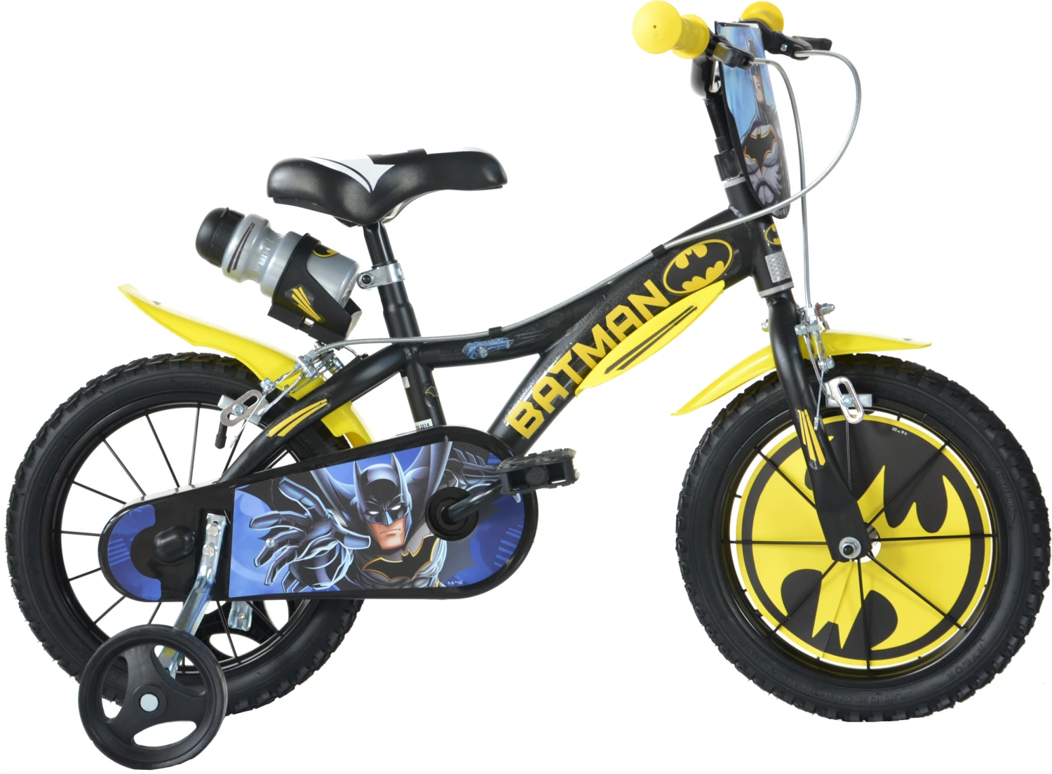 Dino Batman 14 Inch 24 Cm Boys Caliper Black/Yellow