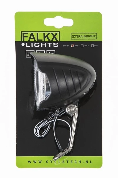 Falkx Headlight Er9a Hub Dynamo Black 3 Falkx Headlight Er9a Hub Dynamo Black - Image 3