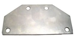 Gazelle Rear Adapter Plate 95 X 45 Mm Stainless Steel Gray