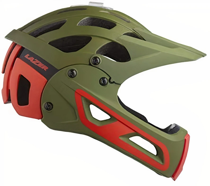Lazer Cycle Helmet MTB Revolution Fiberglass Khaki 3-piece - Image 2