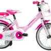 Lombardo Mariposa 16 Inch 23 Cm Girls Rim Brakes White/Pink