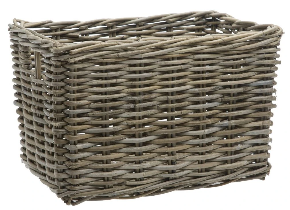 New Looxs Bicycle Basket Brisbane 39 Litres 46 X 33 Cm Rattan Grey - Image 2