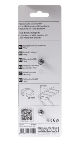 Simson Rear Light Airy Led Hub Dynamo Luggage Carrier Red -Bicycle Promotion Shop simson achterlicht airy led naafdynamo bagagedrager rood 5 271198 1547809754