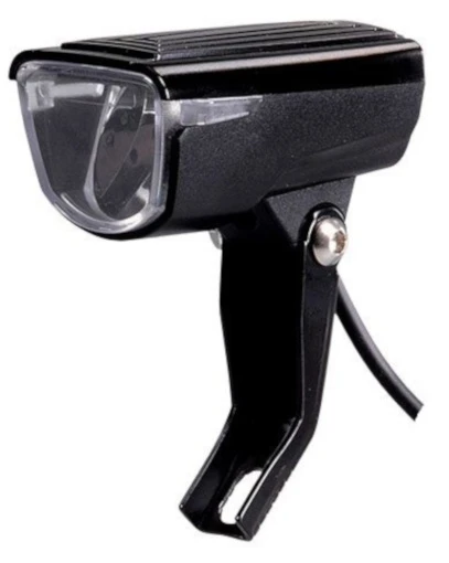 Simson Headlight Lunae-bike Led 6 Cm Front Fork 25 Lux Black