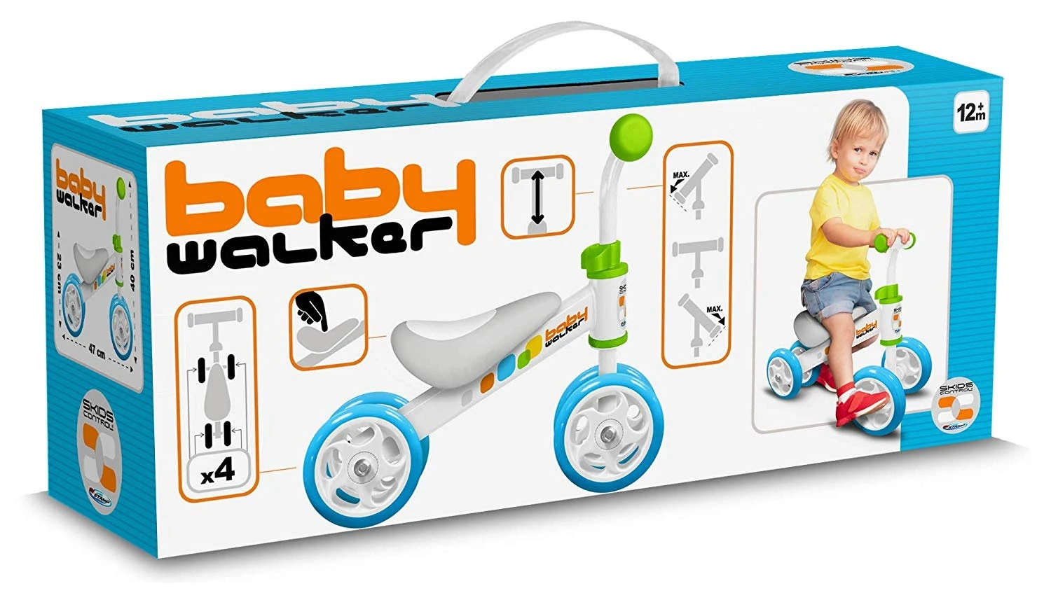 Skids Control Loopfiets Junior Blue/White 2 Skids Control Loopfiets Junior Blue/White - Image 2