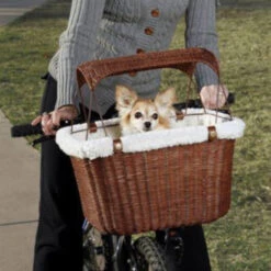 Solvit Dog Bike Basket Tagalong 38 X 28 Cm Sheepskin Brown-S