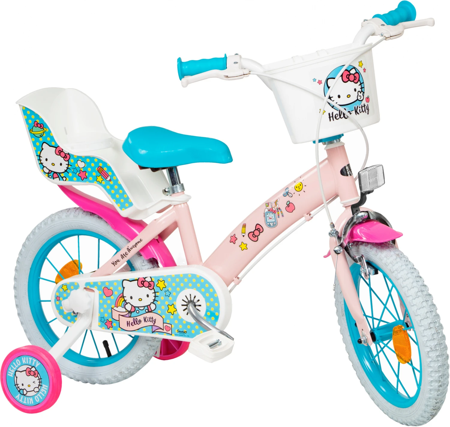 Toimsa Hello Kitty 14 Inch 23,5 Cm Girls Drum Brake Light Pink 1 Toimsa Hello Kitty 14 Inch 23,5 Cm Girls Drum Brake Light Pink