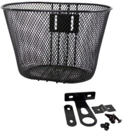 KGS Children's Bicycle Basket 26 X 18 X 18 Cm Steel Black
