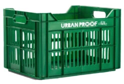 Urban Proof Bicycle Crate Recycled 30 Liter Polypropylene Dark Green