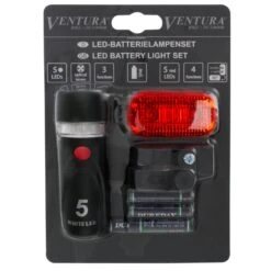 Ventura Lighting Set Led Batteries Black -Bicycle Promotion Shop ventura verlichtingsset led batterijen zwart 4 276676 1549876730