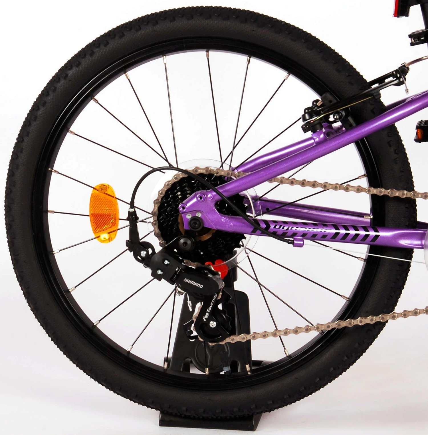 Volare Dynamic 20 Inch Girls 7SP Rim Brakes Purple - Image 7